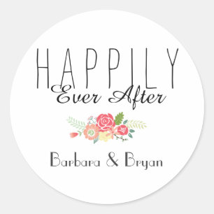 Happily Ever After Wedding Sticker