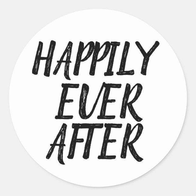 HAPPILY EVER AFTER WEDDING STICKERS (Front)
