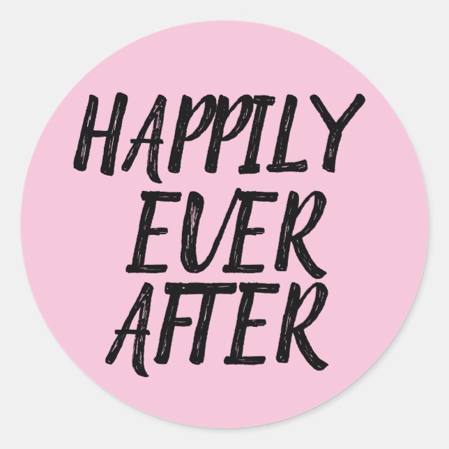 HAPPILY EVER AFTER WEDDING STICKERS (Front)