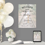 Happily Ever After Wedding Welcome Photo Overlay Poster<br><div class="desc">Welcome wedding guests to your ceremony or reception with an elegant custom photo overlay 18"x24" poster. Picture and all text are simple to personalize. (IMAGE PLACEMENT TIP: An easy way to centre a photo exactly how you want is to crop it before uploading to the Zazzle website.) The modern minimalist...</div>