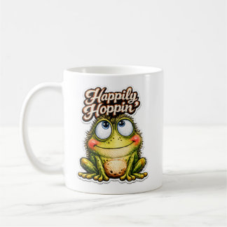 🐸 Happily Hoppin’ – Cute Frog Coffee Mug ☕✨