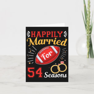 Happily Married For 54 Seasons 54th Wedding Annive Card