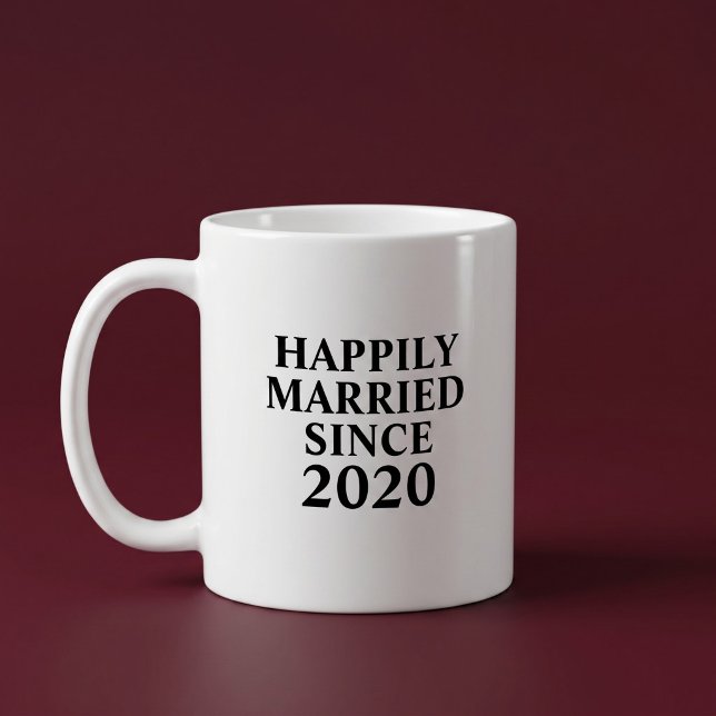 Happily Married Since Custom Couples Coffee Mug (Creator Uploaded)