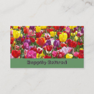 Happily Retired Business Cards Retirement Retiring
