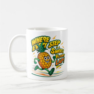 Happily Running pineapple Coffee Mug