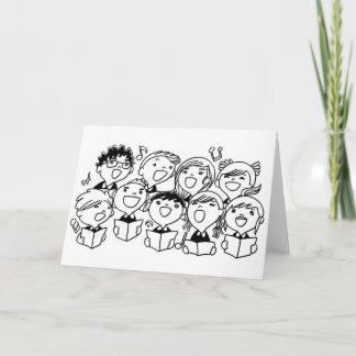 Happily Singing Children Holiday Card