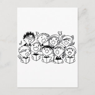 Happily Singing Children Postcard