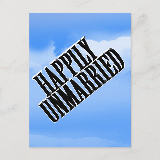 HAPPILY UNMARRIED POSTCARD (Front)