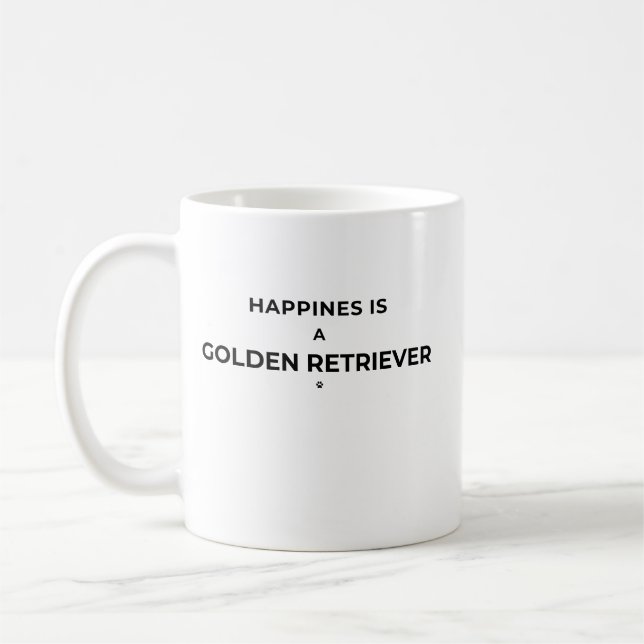 Happines Is a Golden Retriever Coffee Mug (Left)