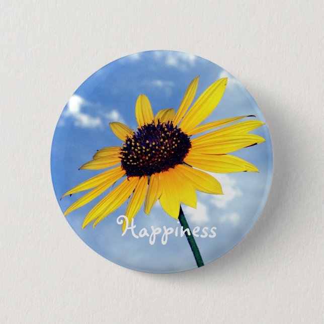 Happiness 2 Inch Round Button (Front)