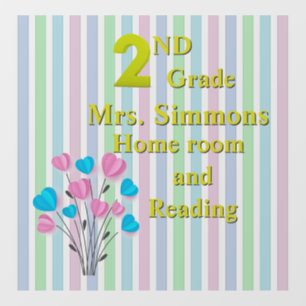 Happiness 2nd Grade School Room Window Cling