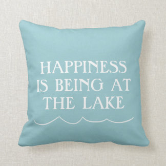 Happiness at the Lake Throw Pillow