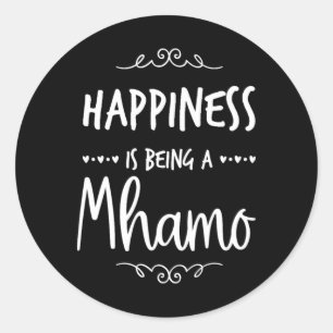 Happiness Being A Mhamo Ireland Irish Grandma Classic Round Sticker