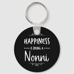 Happiness Being A Nonni Italy Italian Grandma Keychain