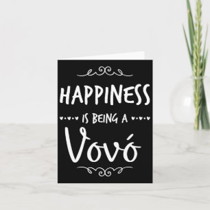Happiness Being A Vovó Portugal Portuguese Grandma Card