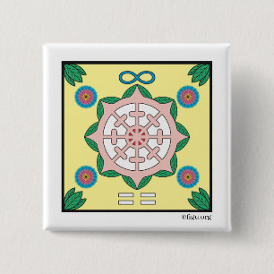 Happiness/Being Happy Symbol 2 Inch Square Button