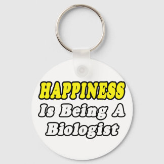 Happiness...Biologist Keychain