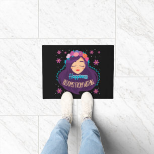 Happiness Blooms From Within Doormat