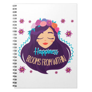 Happiness Blooms From Within Notebook