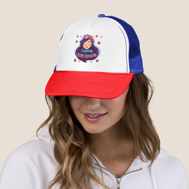 Happiness Blooms From Within Trucker Hat (In Situ)