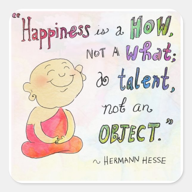 'Happiness' - Buddha Doodles™ Sticker (Front)