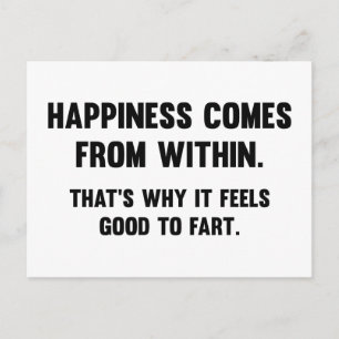Happiness Comes From Within Postcard
