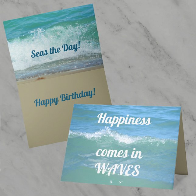 Happiness comes in Waves SEAS the Day Card (Creator Uploaded)