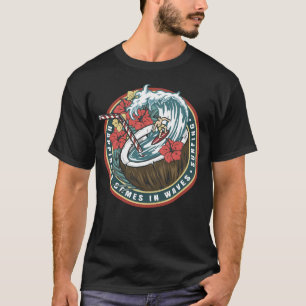 Happiness Comes In Waves - Surfing T-Shirt