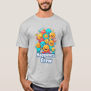 Happiness Crew – Fun Cartoon T-Shirt for Men