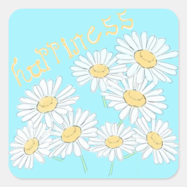 happiness daisy sticker (Front)