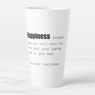 Happiness Definition Funny Latte Mug