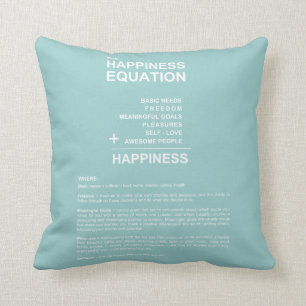 Happiness Equation Throw Pillow