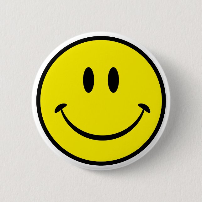 Happiness Face 2 Inch Round Button (Front)