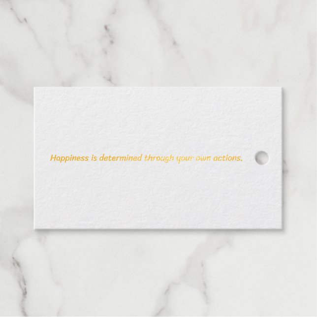 Happiness Foil Gift Tag (Front (Horizontal))