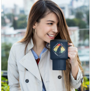 Happiness Has Paws Design Travel Mug