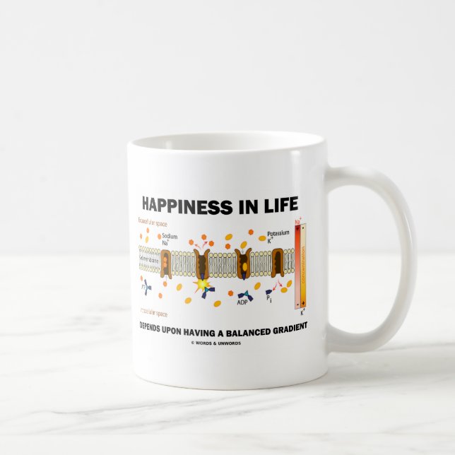 Happiness In Life Depends Upon Balanced Gradient Coffee Mug (Right)