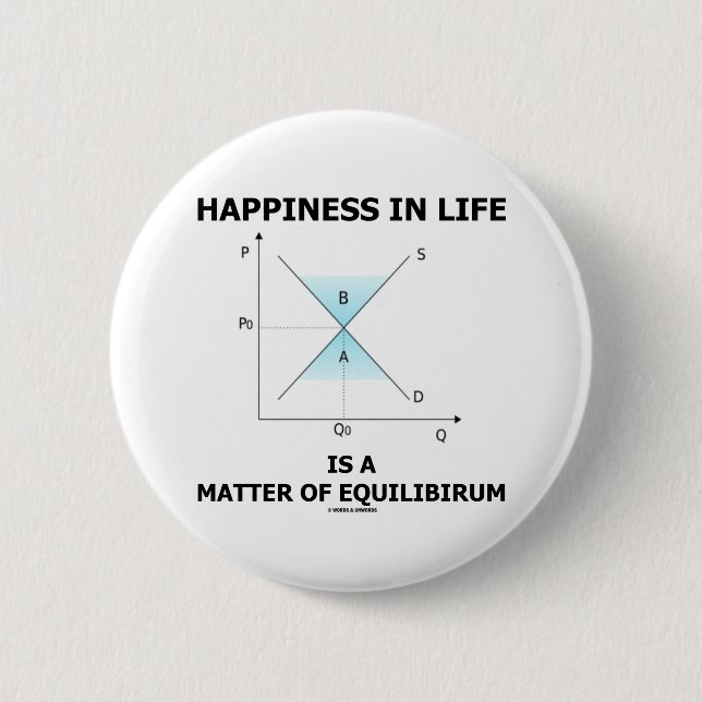 Happiness In Life Is A Matter Of Equilibrium 2 Inch Round Button (Front)