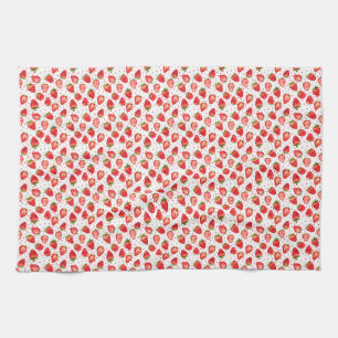 Happiness Is A Bowl Of Fresh Strawberries Kitchen Towel