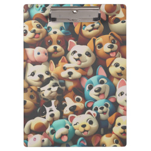 Happiness is a bunch of puppies clipboard
