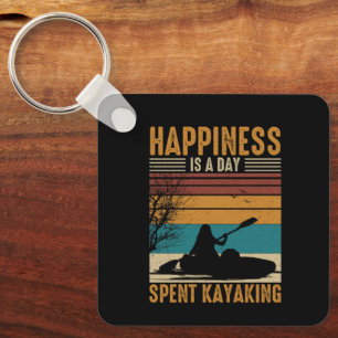 Happiness is a Day Spent Kayaking Keychain