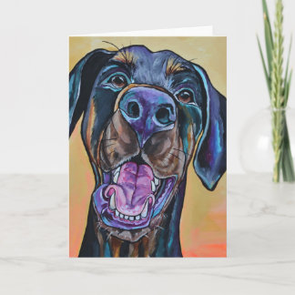 Happiness is a Dog greeting card