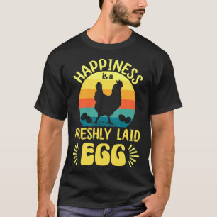 Happiness is a Freshly Laid Egg Chicken Rainbow T-Shirt