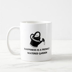 Happiness Is A Freshly Watered Garden Gardening Coffee Mug