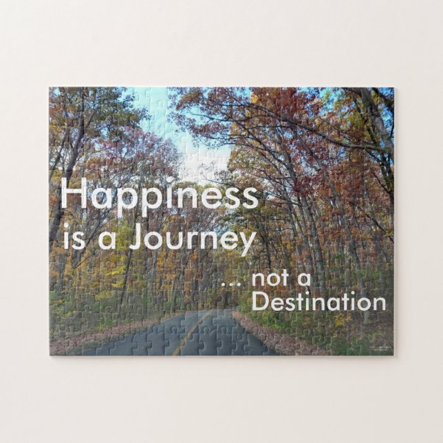 Happiness is a Journey Nature Landscape Jigsaw Puzzle (Horizontal)