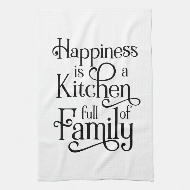 Happiness is a Kitchen Full of Family - Kitchen Towel (Vertical)