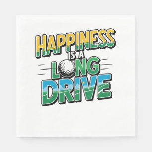 Happiness is a Long Drive, Golf Napkin