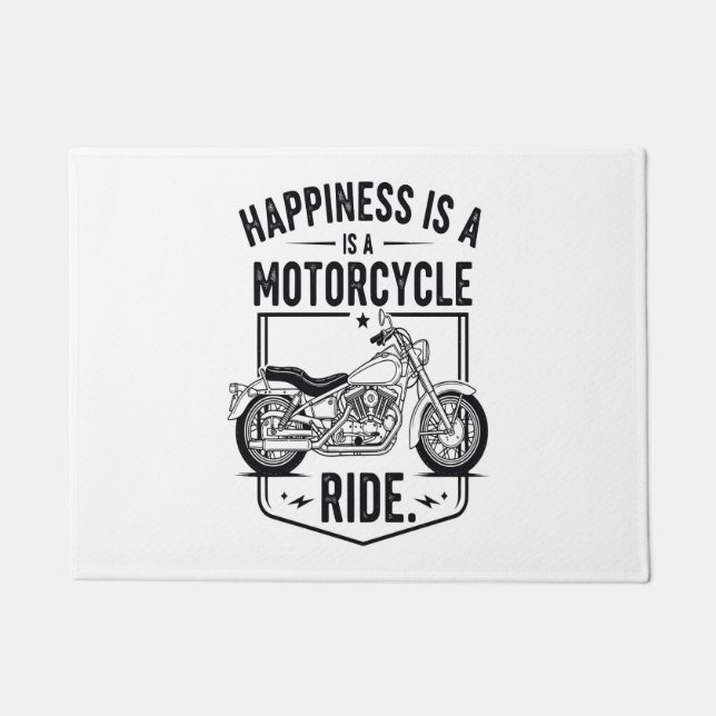 Happiness is a Motorcycle Ride.jpg Doormat (Front)
