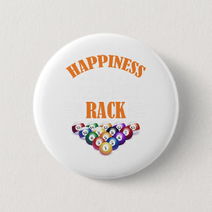 Happiness Is A Perfect Rack Billiard Game Lover Bi 2 Inch Round Button