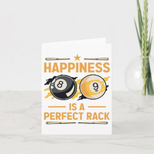 Happiness Is A Perfect Rack Billiard Game Lover Bi Card