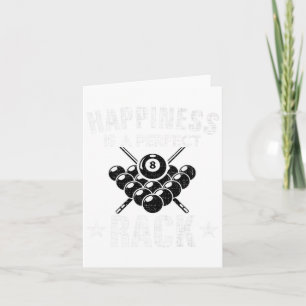 Happiness Is A Perfect Rack Funny Pool Billiards C Card